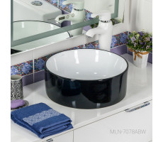 Раковина MELANA MLN-7078ABW (черно-белая) черный 