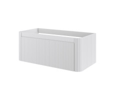 Тумба без раковины Armadi Art VOI рифлёная 100см MATT WHITE 782-100-R-MW 