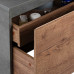 База под накладную раковину Mesa 600 подвесная, 1 выкатной/1 скрытый ящик soft close, T.Oak + Beton 