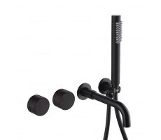 Прогрессивный комплект для ванны и душа Feramolli BL288, черный матовый Прогрессивный комплект для ванны и душа Feramolli BL288, черный матовый