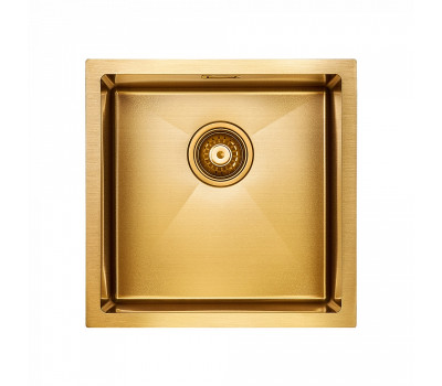 Мойка нерж. сталь AISI304 ALLER, PM904444-BG, брашированное золото, 440х440мм, Paulmark 