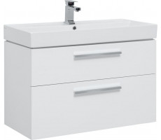 Тумба с раковиной Aquanet Nova 90 белый (2 ящика) 