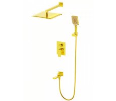 Душевая система встраиваемая WONZON & WOGHAND, Брашированное золото WW-88939016-BG 