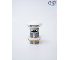 Донный клапан Gid с переливом Wh100-1 71102K белый Донный клапан Gid с переливом Wh100-1 71102K белый