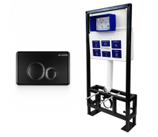 Инсталляция BETTOSERB Sava Free Standing+клавиша смыва TWIN черный матовый (SFS40006459) 