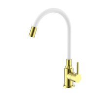 Смеситель Splenka для кухни с гибким изливом S201.4408.03 золотой сатин Смеситель Splenka для кухни с гибким изливом S201.4408.03 золотой сатин