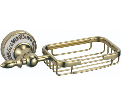 Мыльница решетка настенная Savol 68b S-06832B золото 