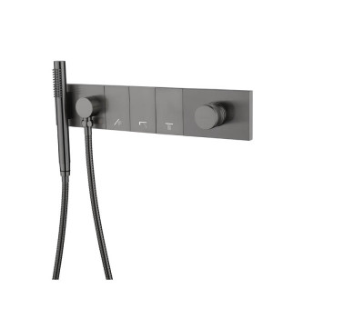 Смеситель ZODIAC с ручным душем GUN METAL Boheme 132-SYS-GM графит 