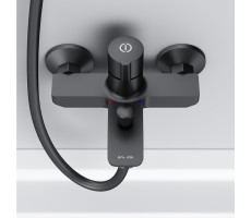 Смеситель для ванны и душа, нажимной TouchReel AM.PM X-Joy F85A10522 Черный 