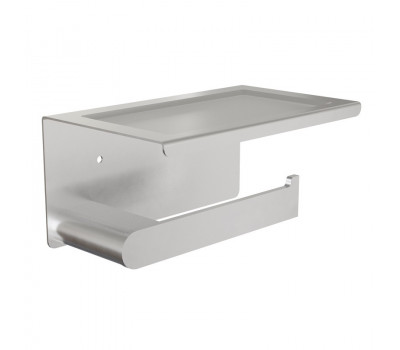 Держатель для туалетной бумаги с полочкой Knotlor PH102BS сатин матовый 