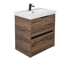 Тумба-умывальник Comforty Селенга-60 дуб тёмно-коричневый с раковиной CF19696BX-60 00-00021874 