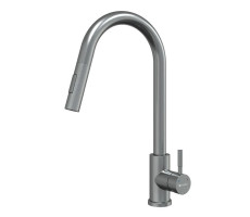 Смеситель для кухни с выдвижным изливом Knotlor SS-09, сатин