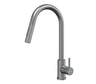 Смеситель для кухни с выдвижным изливом Knotlor SS-09, сатин