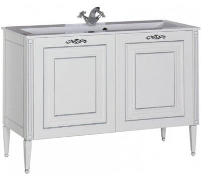 Тумба под раковину Aquanet Паола 120 белый/серебро Тумба под раковину Aquanet Паола 120 белый/серебро