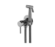 Гигиенический душ со смесителем Shevanik S147T, оружейная сталь