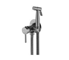 Гигиенический душ со смесителем Shevanik S147T, оружейная сталь
