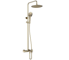 Душевая система с термостатом AQUAme Siena AQM8008GG Золото 
