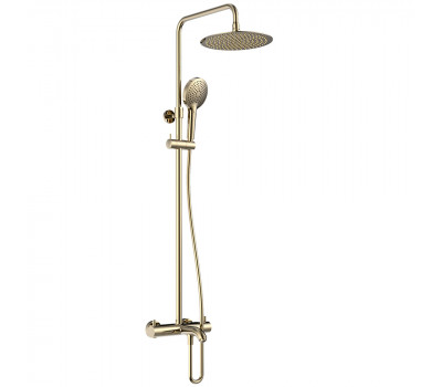 Душевая система с термостатом AQUAme Siena AQM8008GG Золото 