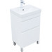 Тумба с раковиной Aquanet Слим 50 напольная 2 ящ. цв.белый сатин 00348176 Тумба с раковиной Aquanet Слим 50 напольная 2 ящ. цв.белый сатин 00348176