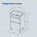Тумба с раковиной Aquanet Слим 50 напольная 2 ящ. цв.белый сатин 00348176 Тумба с раковиной Aquanet Слим 50 напольная 2 ящ. цв.белый сатин 00348176