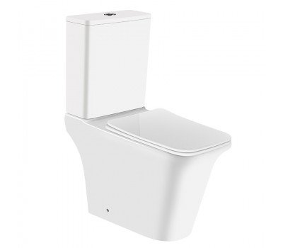 Унитаз напольный Azario AVERO AVERO AZ-1213A-G безободковый с бачком и сиденьем микролифт, смывным механизмом Geberit