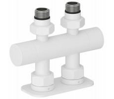 Вентиль Сунержа EU50 2 х НР G 1/2" / 2 х НГ G 3/4" прямой скрытый цвет-белый матовый 30-1417-1234 