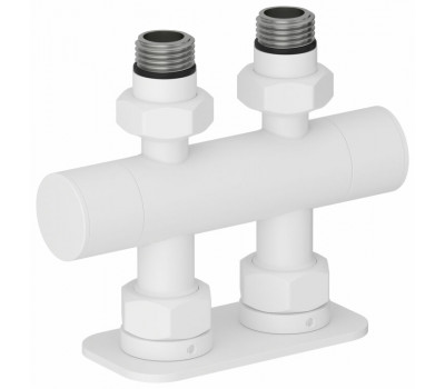 Вентиль Сунержа EU50 2 х НР G 1/2" / 2 х НГ G 3/4" прямой скрытый цвет-белый матовый 30-1417-1234 