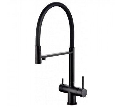 Смеситель для кухни с гибким изливом Grocenberg GB4099BL, черный 