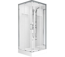 Душевая кабина Aquanet Passion S 3.0 90x90, прозрачное стекло, поддон низкий, двери раздвижные 