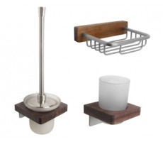 Набор аксессуаров для ванной ФОРЕСТ 107006C сатин дерево Bronze de Luxe 