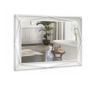 Зеркало Azario Креатив 800х600 LED подсветка с диммером, сенсор выкл ФР-00001417 Зеркало Azario Креатив 800х600 LED подсветка с диммером, сенсор выкл ФР-00001417