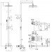 Душевой комплект PAFFONI Light  KITCOL632NO006 Черный матовый