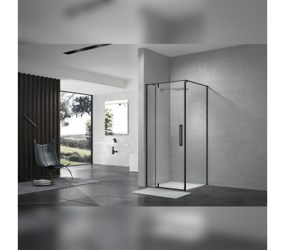 Душевой уголок Terminus Альба квадрат 90х90х220, черный Душевой уголок Terminus Альба квадрат 90х90х220, черный