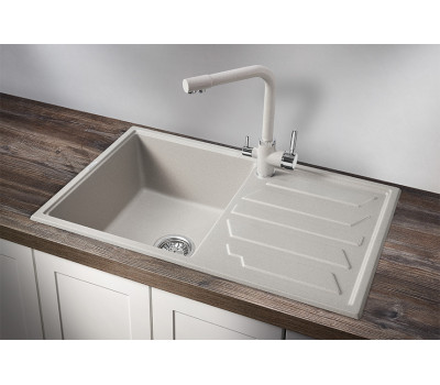 Кухонная мойка GRANULA 8002, БАЗАЛЬТ, кварц 