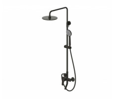 Душевая колонна со смесителем для ванны Bravat F6429564BW-A-ENG Черный 