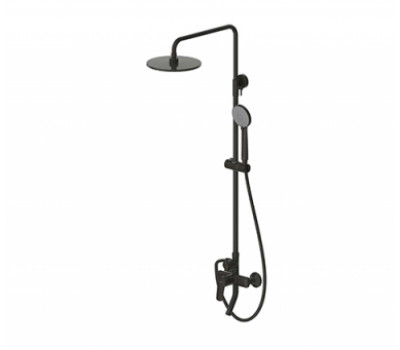 Душевая колонна со смесителем для ванны Bravat F6429564BW-A-ENG Черный 