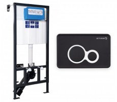 Инсталляция BETTOSERB Sava Fix Slim в комплекте клавиша смыва черный матовый (SET40006461) 