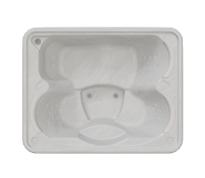 Минибассейн Radomir "Делюкс" (серый мрамор), Silver, 2140х1680, рама-подставка, система слива, подголовники. (1-30-0-0-0-0531С) 