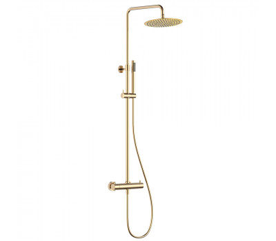 Душевая система с термостатом AQUAme Siena AQM8006GG Золото 