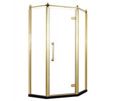 Душевое ограждение 100х100 Azario ONTARIO AZ-NBB3231 1000 GOLD без поддона, 8 мм