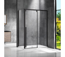 Душевой уголок Vincea  Lugano VSR-1L8013CLB-1, 1300*800, черный, стекло прозрачное 