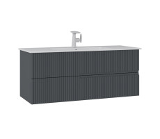 Тумба с раковиной ORKA Moonlight 120 подвесная, антрацит матовый 5001506 