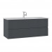Тумба с раковиной ORKA Moonlight 120 подвесная, антрацит матовый 5001506 
