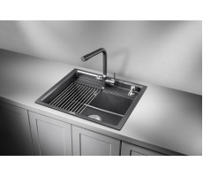 Кухонная мойка GRANULA KS-6003, ЧЁРНЫЙ, кварц 