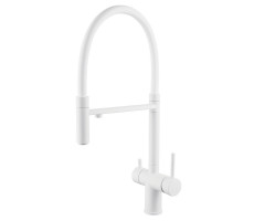 Смеситель для кухни с подключением фильтра Shevanik S178C, белый
