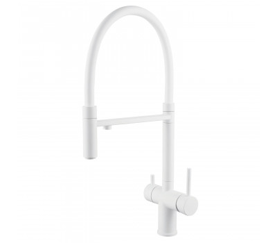 Смеситель для кухни с подключением фильтра Shevanik S178C, белый