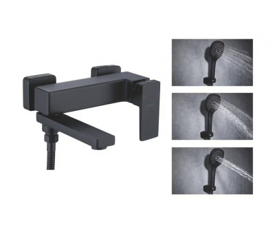 Смеситель для ванны Rose R2802H, черный