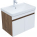 Тумба с раковиной Aquanet Оптима 70 цв. дуб рустикальный/белый сатин 00345356 Тумба с раковиной Aquanet Оптима 70 цв. дуб рустикальный/белый сатин 00345356