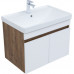 Тумба с раковиной Aquanet Оптима 70 цв. дуб рустикальный/белый сатин 00345356 Тумба с раковиной Aquanet Оптима 70 цв. дуб рустикальный/белый сатин 00345356