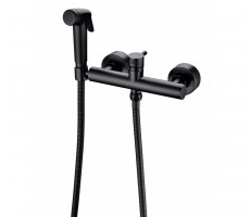 Смеситель с гигиеническим душем Bravat, черный D9141BW-RUS Черный 